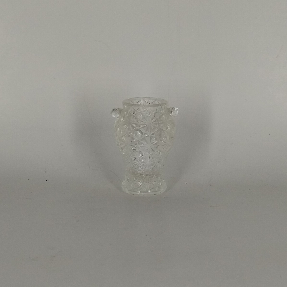 Daisy & Button Clear Pattern Glass Urn Toothpick Holder/Vase Rare Vintage Unique